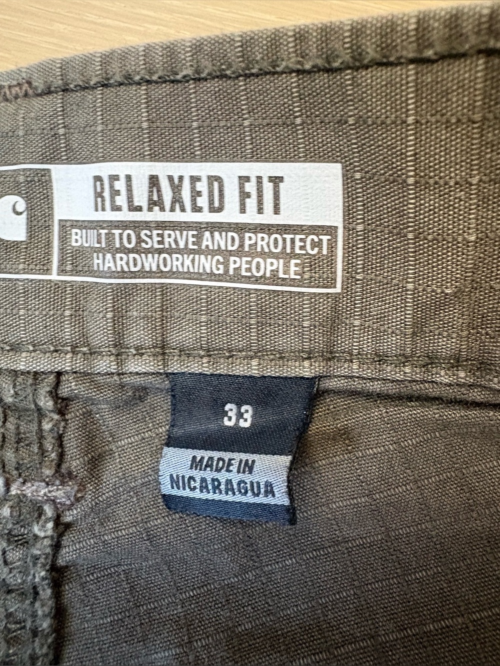 CARHARTT FORCE® RELAXED FIT RIPSTOP CARGO WORK SHORT Green men’s 33 - Picture 2 of 9